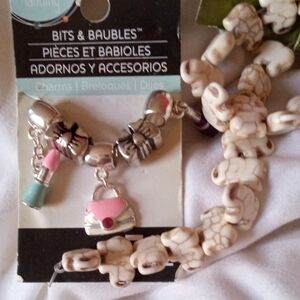 Bits & Baubles Charm Bracelet with Elephant Beads